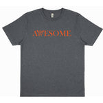 Awesome Dark Heather/Orange T-Shirt