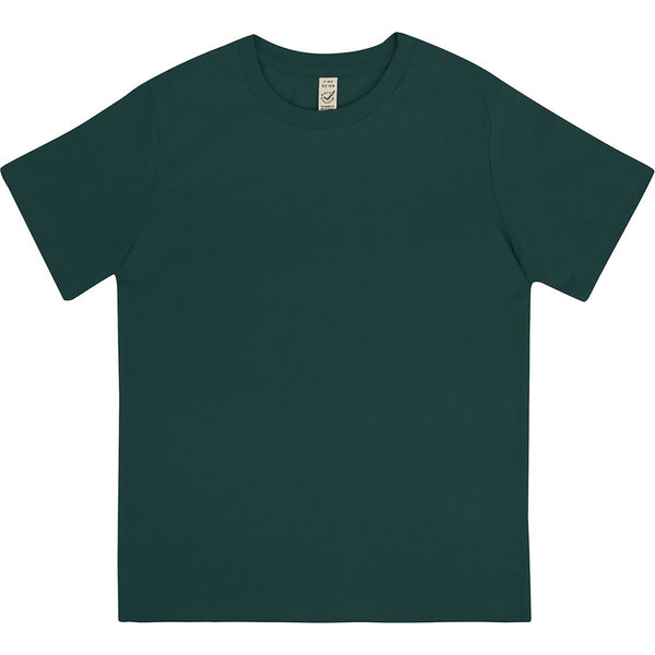 Kids Bottle Green 100% Combed Organic Cotton T-Shirt.