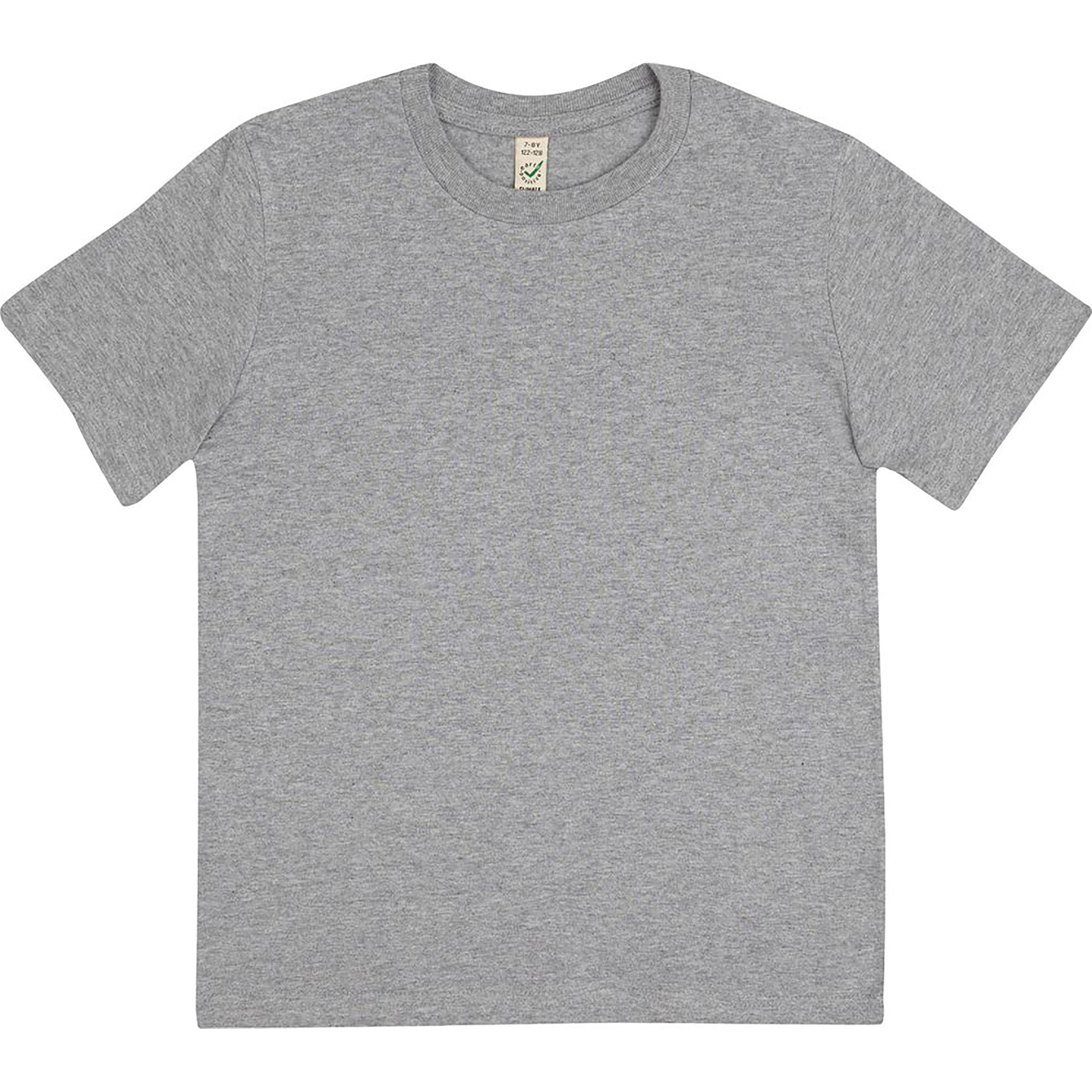 Kids Melange Grey 100% Combed Organic Cotton T-Shirt.