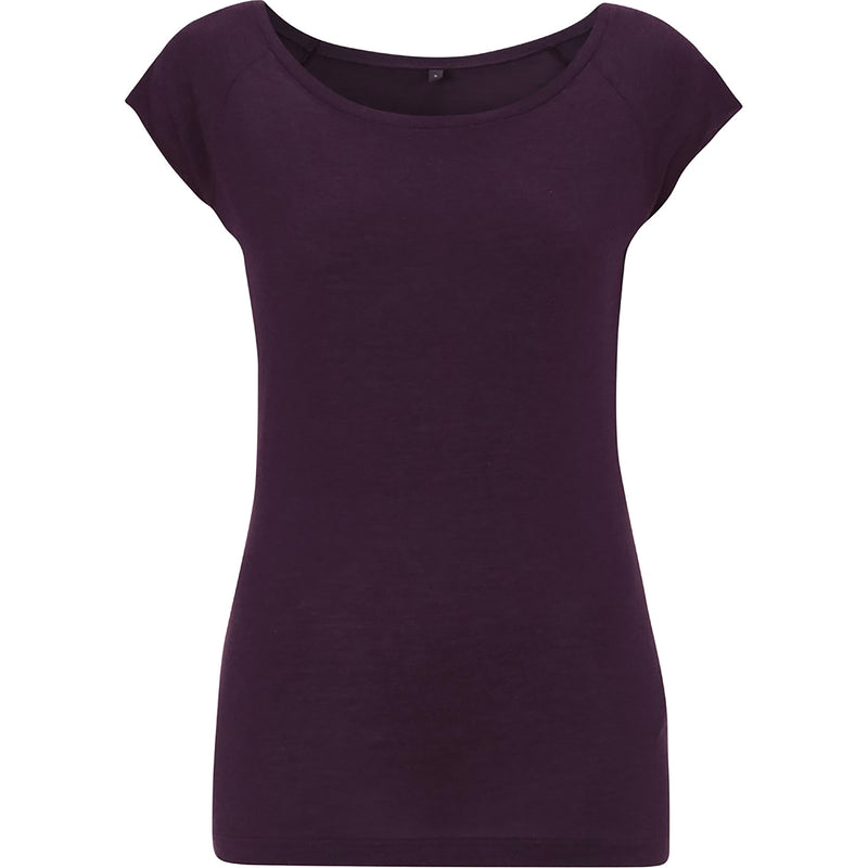 Women's Raglan Bamboo T-Shirt - Eggplant