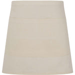 Natural Recycled Short Apron with Pockets