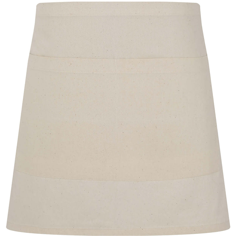 Natural Recycled Short Apron with Pockets